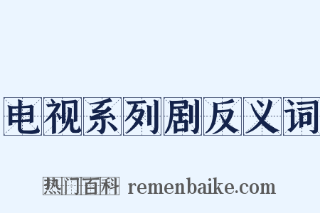 电视系列剧反义词是什么意思的图片